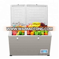 125L Double Doors Stainless Steel 12v Fridge Freezer